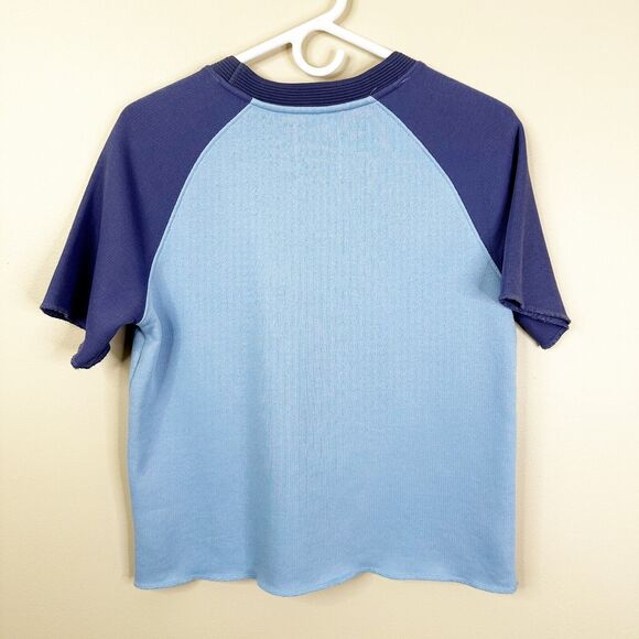 Zoe Karssen XS Oversized Two Tone Welcome To Paradise Short Sleeve Sweatshirt - Picture 2 of 9